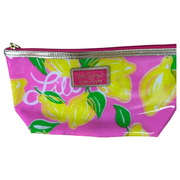 Lilly Pulitzer Estee Lauder Lemon Zip Pouch Makeup Toiletry Bag - Picture 1 of 3